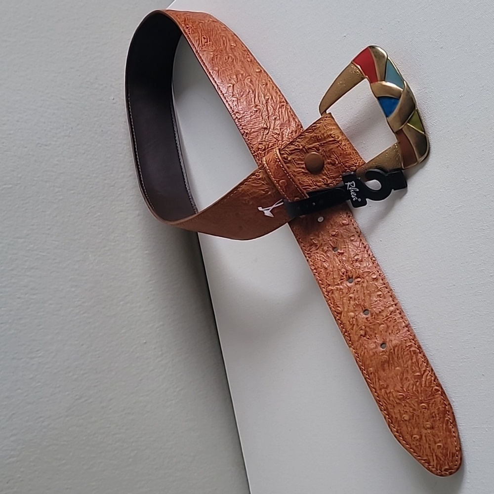 Vintage Faux Leather brown belt Boho Indie Bohemian Western Y2K